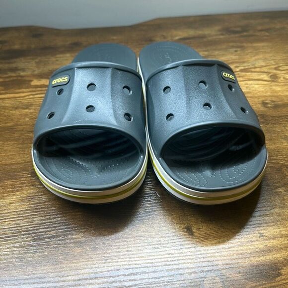 CROCS Bayaband Slides  Slip On Sandals Gray  Size 11 Comfort - Picture 2 of 7